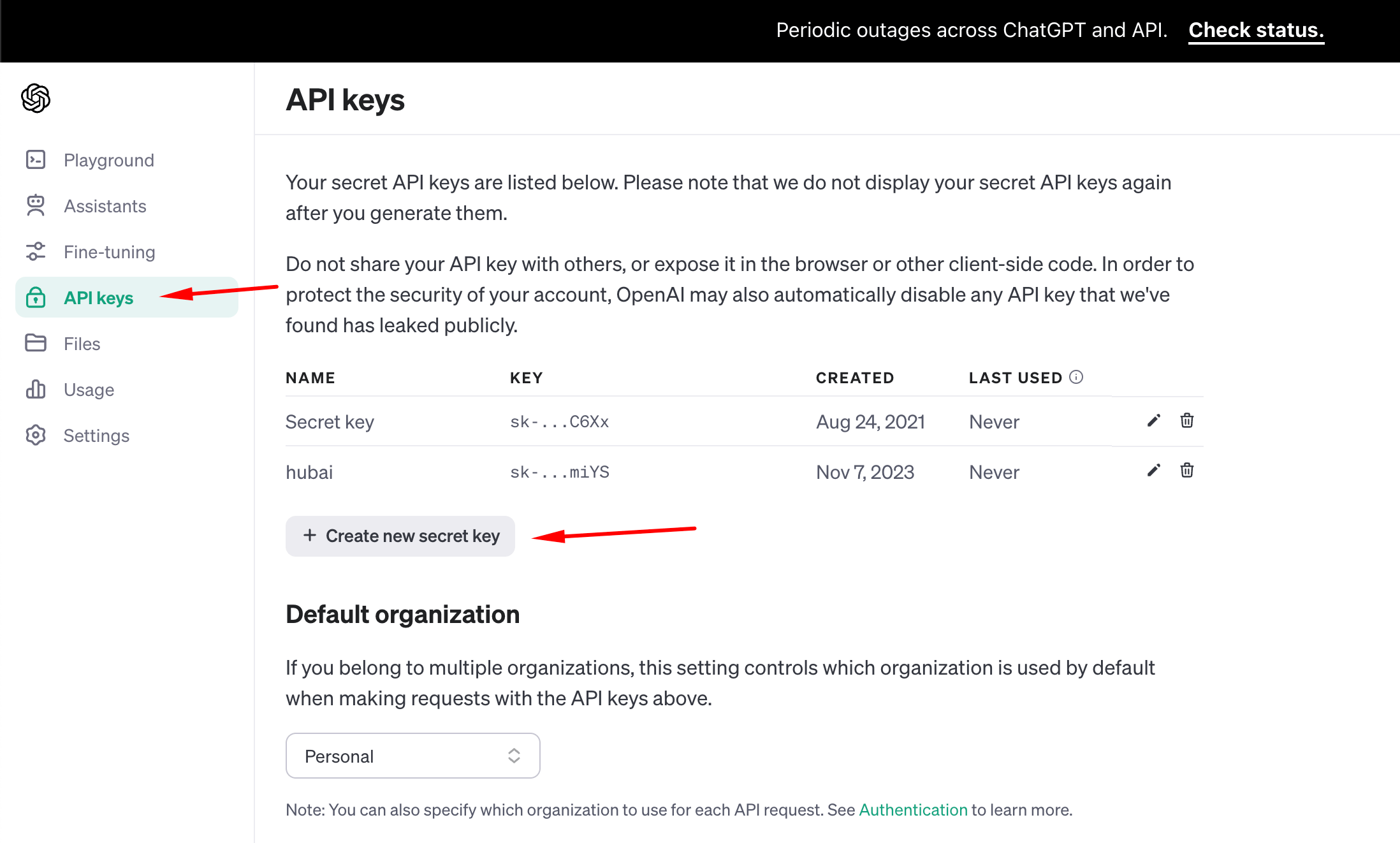 Open AI Dashboard